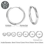 Boucle d&rsquo;Oreille Pirate Anneau Acier Inoxydable — Trésor Pirate (vue 5)