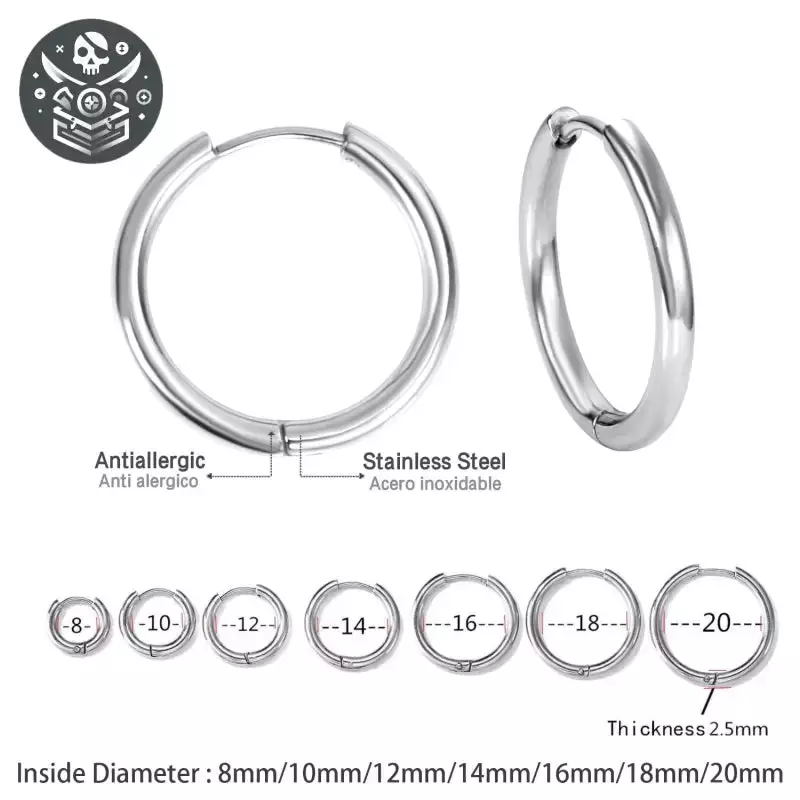 Anneau de pirate en acier inoxydable - Livraison Standard Offerte