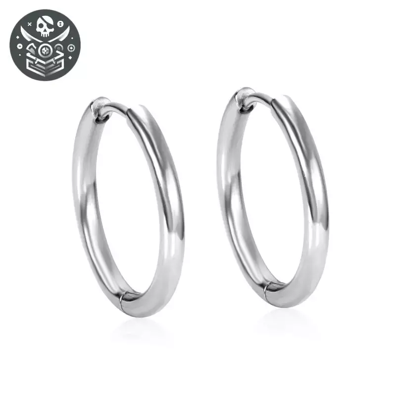Anneau de pirate en acier inoxydable - Livraison Standard Offerte - silver / 8mm