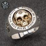 Bague Pirate Crâne Acier Inoxydable Homme — Trésor Pirate (vue 2)