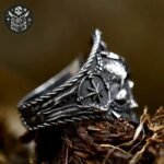 Bague Pirate Ancre Marine Acier — Trésor Pirate (vue 2)