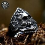 Bague Pirate Ancre Marine Acier — Trésor Pirate (vue 4)