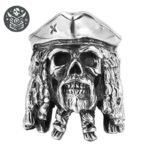 Bague Pirate Capitaine Américain Acier Homme