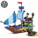 Bateau Pirate Lego Bleu Petit Voiles Rapide — Trésor Pirate (vue 3)