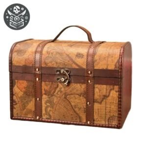 Coffre Pirate Bois 24×15,5×15,5cm Loquet