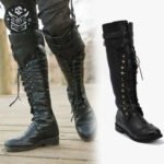 Bottes de Pirate Viking - Cuir PU Futuriste