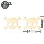 Boucle d&rsquo;Oreille Pirate Crâne Mignon Argent — Trésor Pirate (vue 17)
