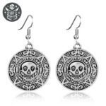 Boucle d&rsquo;Oreille Pirate Pièce Monnaie Caraïbes — Trésor Pirate (vue 2)