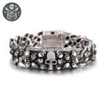 Gourmette Pirate Argent Massif Homme — Trésor Pirate (vue 2)