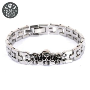 Bracelet pirate des Caraïbes en acier inoxydable 316L 1 Bracelet pirate des Caraïbes en acier inoxydable 316L - Bracelet Pirate