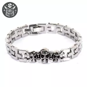 Bracelet pirate des Caraïbes en acier inoxydable 316L 1 Bracelet pirate des Caraïbes en acier inoxydable 316L - Bracelet Pirate