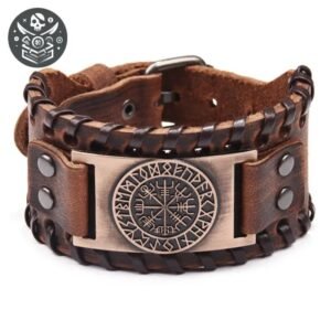 Bracelet Pirate Crâne Jack Sparrow Cuir — Trésor Pirate