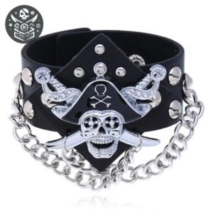 Bracelet Pirate Jolly en Acier Inoxydable 316L 3 Bracelet Pirate Jolly en Acier Inoxydable 316L - Bracelet Pirate