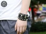 Bracelet Pirate Punk Acier Inoxydable Homme — Trésor Pirate (vue 2)