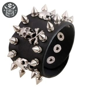 Bracelet Pirate Punk Acier Inoxydable Homme — Trésor Pirate