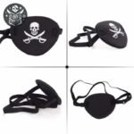 Cache-Oeil Pirate Noir Élastique Réglable