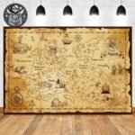 Carte Pirate Monde Murale Polyester Géographie