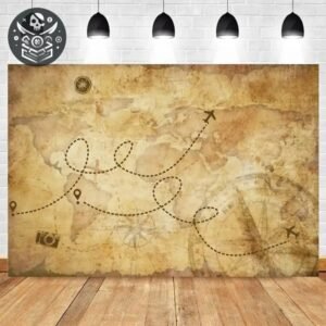 Carte Pirate Monde Murale Polyester Géographie
