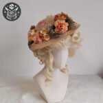 Chapeau de Femme Pirate avec Large Bord Floral