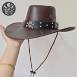 Chapeau Pirate Enfant Similicuir Marron Caraïbes — Trésor Pirate (vue 6)