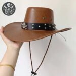 Chapeau Pirate Enfant Similicuir Marron Caraïbes — Trésor Pirate (vue 7)