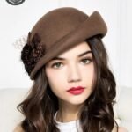 Chapeau Forban Laine Marron Femme Large Bord