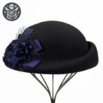 Chapeau Forban Laine Marron Femme Large Bord — Trésor Pirate (vue 4)