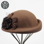Chapeau Forban Laine Marron Femme Large Bord — Trésor Pirate (vue 5)