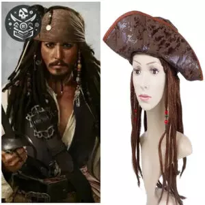 Chapeau + perruque Style Forban Livraison Gratuite