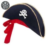 Chapeau pirate en polyester pour enfants - Blanc