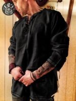 Chemise Pirate Médiévale Polyester Homme — Trésor Pirate (vue 6)