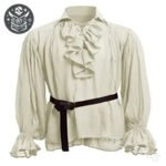 Chemise pirate en polyester style Caraïbes - Beige / S