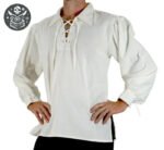 Chemise pirate style Caraïbes en polyester/coton - Livraison standard GRATUITE