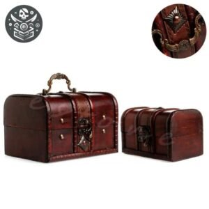 Coffre Pirate Bois Loquet Sécurisé — Trésor Pirate