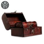 Coffre Pirate Bois Loquet Sécurisé — Trésor Pirate (vue 2)