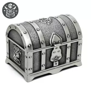 Coffre Pirate en Bois avec Serrure et Poignées - Coffre Pirate