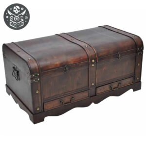 Coffre Pirate pour Trésor - Bois Massif - Livraison Offerte 2 Coffre pirate en bois massif avec quincaillerie métallique et tiroirs - Livraison Offerte