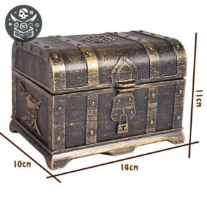 Coffre Pirate Résine Vintage - Livraison Offerte 3 Coffre pirate vintage en bois et métal, idéal pour un côté vintage - Livraison offerte