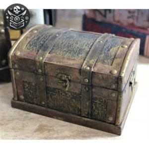 Coffre Pirate Bois Ancien Authentique — Trésor Pirate