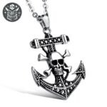 Collier Pirate Ancre Marine Acier Homme — Trésor Pirate (vue 13)