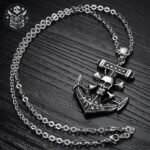 Collier Pirate Ancre Marine Acier Homme — Trésor Pirate (vue 12)