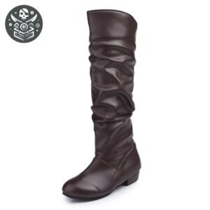 Bottes Pirate Cuir PU Femme Corsaire Longues — Trésor Pirate