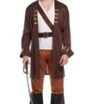 Déguisement Pirate Homme Marron Ajusté