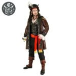 Costume Pirate en Polyester Mat- Livraison Gratuite - Déguisement Pirate Homme