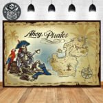 Décoration murale style pirate en polyester - Vinyl 60x40cm