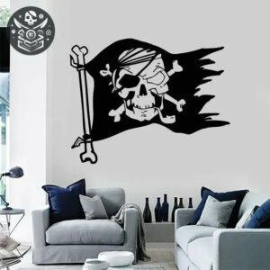 Décoration murale vinyle résistant à l’eau - Livraison gratuite - Noir / 54x42cm