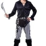 Déguisement Pirate Homme Noir Polyester