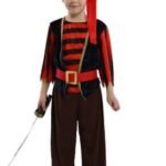 Déguisement Pirate Enfant Rouge Noir