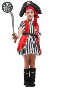 Déguisement Pirate Fille 5 ans - M - Déguisement Pirate Fille