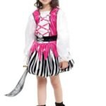 Déguisement Pirate Fille Bébé Rose Blanc